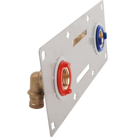 Pbtub – Sortie de cloison SERTIFIX à glissement – entraxe 150mm – filetage plomberie 1/2" – plaque 13mm pour chantiers humides