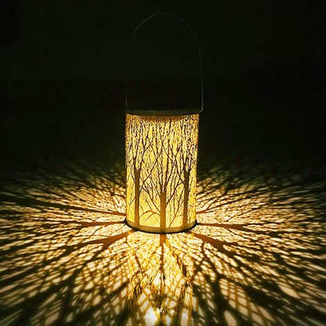 Lampes extérieures solaires étanches IP44, allumage/extinction automatique crépusculaire, style rétro, à suspendre, décoratives - AquaForge (1/4)