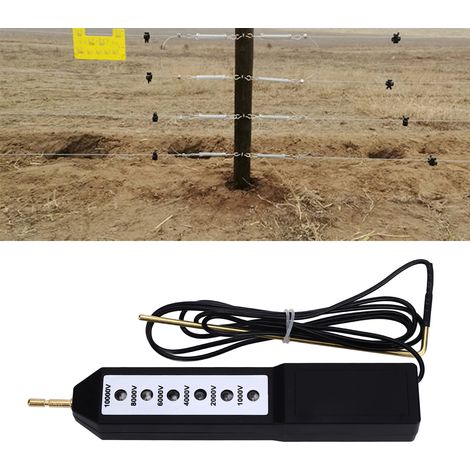 Testeur de Clôture Électrique 10KV Étanche avec 6 LED - Outil Portable pour Ferme (1/5)