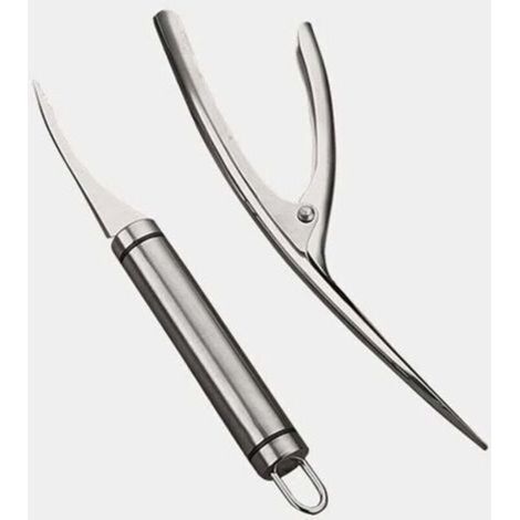 Éplucheur De Crevettes, Shrimp Peeling,2 Outils D'épluchage De Crevettes, Outil D'épluchage De Crevettes, Passe Au Lave-vaiss, Facile à Nettoyer (argent) (1/5)