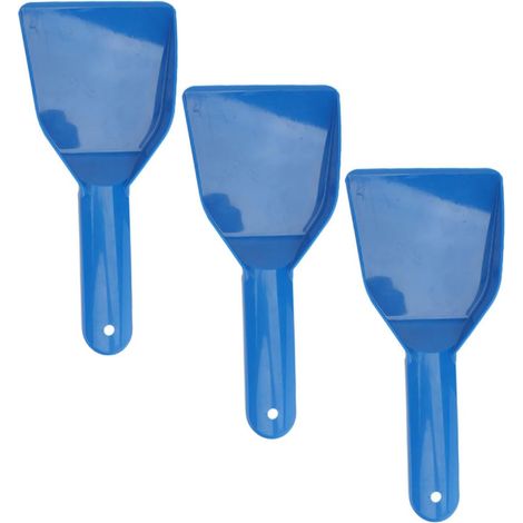 Lot de 3 Grattoirs à Glace en Plastique Bleu pour Réfrigérateur et Voiture, Pelles Pratiques et Épaisses pour Dégivrage et Nettoyage Cuisine à Domicile (1/5)