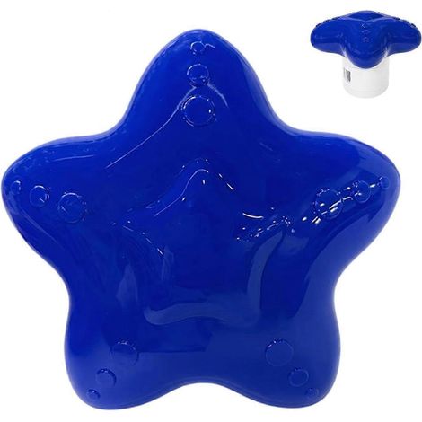 Pastilles nettoyantes pour piscine, distributeur de chlore - Flotteur en forme d'étoile, porte-pastilles désinfectantes automatique, accessoire d'entretien de l'eau résistant aux intempéries. (1/5)
