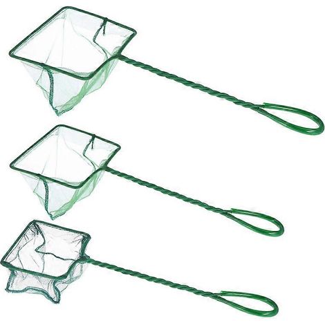 Filets de pêche en nylon pour une pêche en toute sécurité, parfaits pour une utilisation en aquarium, disponibles en tailles 4, 5 et 6 pouces, verts. (1/2)