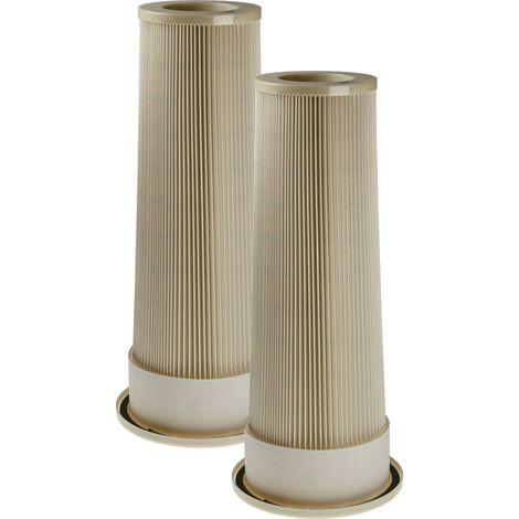 vhbw 2x Filtro fino compatible con Dustcontrol DC 3800, 3700, 3900, 3500 aspiradora - Filtro de aire blanco, redondo (1/4)