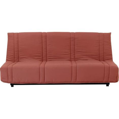 Banquette clic clac 3 places - Terracotta - 100% coton - L 193 x P 92 cm - LENA (1/5)