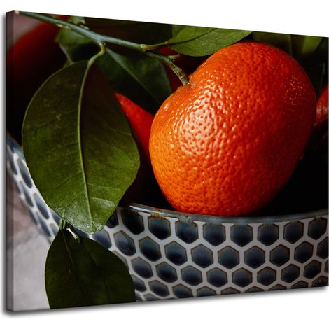 Leinwanddruck „Küche Orangen“ 100 x 80 cm Obstkorb