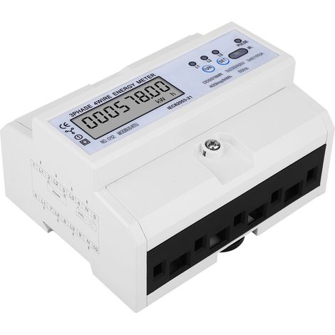 RS485 3-Phasen 4-Leiter LCD-Energiezähler mit Anzeige von Spannung, Strom, Frequenz und Leistungsfaktor (1/5)