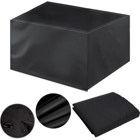 Housse Table de Jardin Rectangulaire 100x100x85cm Protection Imperméable Bache Meuble Anti-UV en Tissu Oxford Exterieur (1/5)