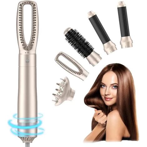 Peigne à air chaud 5 en 1 - fer à friser - brosse séchoir - brosse lissante - brosse séchoir - lisseur - peigne de coiffage - GoudGoud (1/5)
