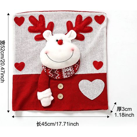 Décorations de Noël, housses de chaises avec chapeaux, housses de tabourets, housses de chaises en peluche, décoration intérieure européenne et américaine, mini foulards de Noël