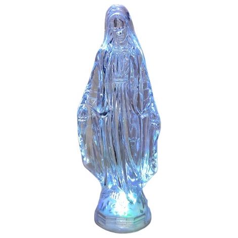 Statuetta di Maria trasparente con LED RGB / 25,5x9 cm / SCD-50503 (1/5)