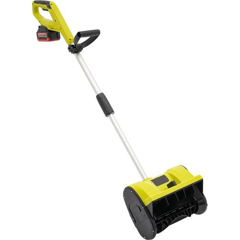 Spazzaneve a batteria da 1200 W, spazzaneve a batteria da 2200 giri/min con batteria al litio da 4,0 Ah, larghezza di sgombero di 32 cm, spazzola per neve per garage, terrazze, portici, marciapiedi