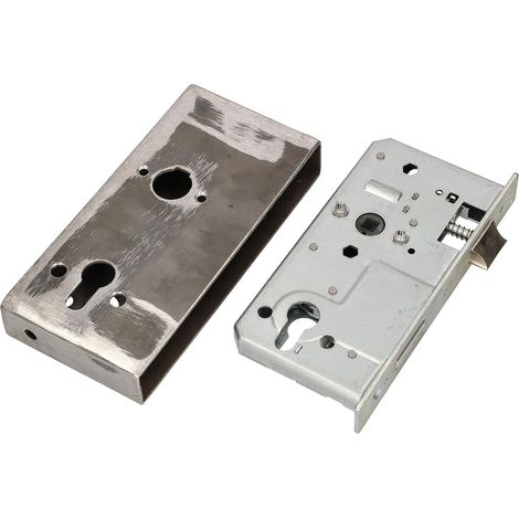 KOTARBAU Serrure à larder 72 x 55 x 30 mm galvanisée avec boîtier de serrure pour portail universel pour droite et gauche (1/5)
