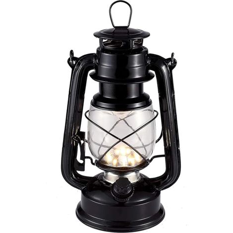 Batteriebetriebene LED-Sturmlaterne mit Dimmer, warmweiß, 150 lm. Für den Innen- und Außenbereich geeignet. (1/5)