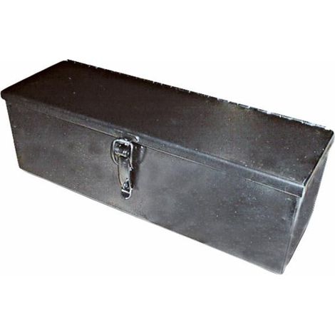 Lem Select – Coffre à outils acier brut 300 x 90 x 175 mm ép. 10/10 – Tôle pliée et soudée – Pour espaces confinés et chantiers humides