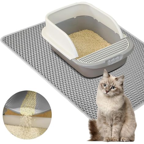 Cat Litter Mat 90 x 60 cm Double Layer Large Waterproof and Non-Slip with Honeycomb Design (1/5)