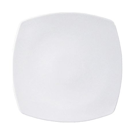 Saturnia Piatto Piano Quadro L 26 Cm H 3 Cm Diag. 31,5  Porcellana Tokio Bianco