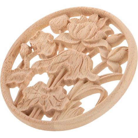 Disque décoratif en bois sculpté TEHAUX pour meubles, portes (1/5)
