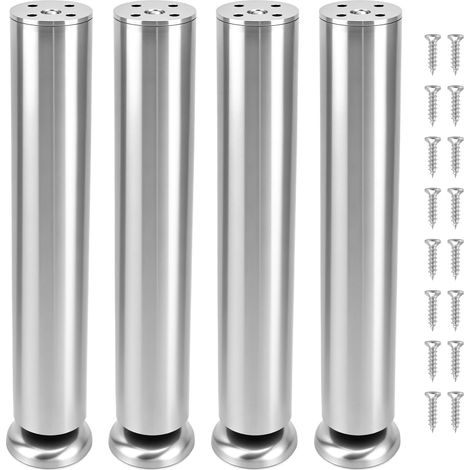 4pcs Pieds de Meuble réglables 30 cm - 10 mm réglables - en Acier Inoxydable - capacité de Charge 200 kg (1/5)