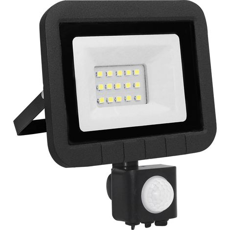 Projecteur LED avec capteur métal noir 10w (1/2)