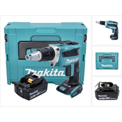Makita DFS 452 G1J Visseuse à cloison sèche sans fil 18 V Brushless + 1x Batterie 6,0 Ah + Makpac - sans chargeur