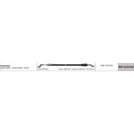 IBEA Rasenmähermotor-Bremskabel 50027L/B/BX Kabel 1085mm Ummantelung 1010mm Ø  1,6mm