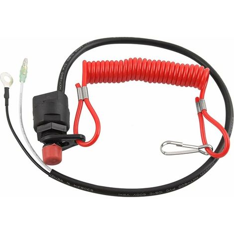 Green Mobility-Cordon universel pour moteur hors-bord - Interrupteur arrêt urgence et sangle de sécurité pour moteurs hors-bord - Pour VTT, bateau et vélo (1/5)