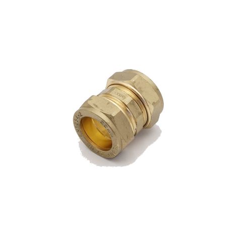 PrimaPlus 22mm Brass Compression Coupling - Pack of 10 (1/2)