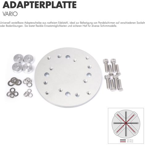 Doppler Adapterplatte Vario für Pendelschirme 85999A60-170 (1/5)