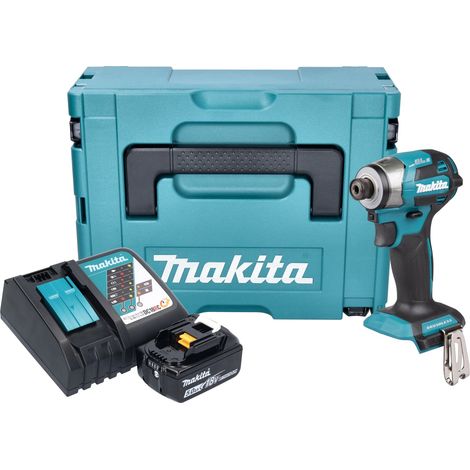 Llave de impacto sin cable Makita DTD 173 RT1J 18 V 180 Nm 1/4" sin escobillas + 1x batería recargable 5,0 Ah + cargador + Makpac