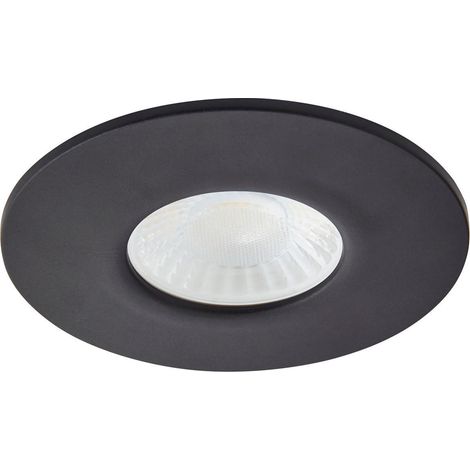 Forum Spa Como Satin Black 68mm Fire-rated IP65 8w LED Fixed Bathroom Downlight - SPA-38572-SBLK (1/5)