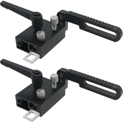 Arrêt de rail à onglet de type 75, limiteur de fente en T, localisateur de voie en T en alliage d'aluminium, butée en T pour travail du bois, limiteur de rail en T pour goulotte coulissante, établi (1/5)