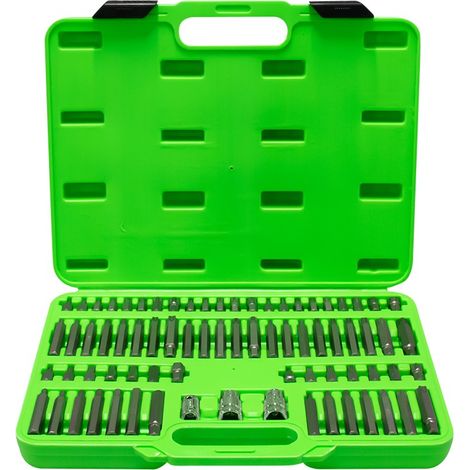 ESTUCHE DE PUNTAS 75 PIEZAS P/TORNILLOS RIBE, TORX, TORX INV., HEX (1/5)