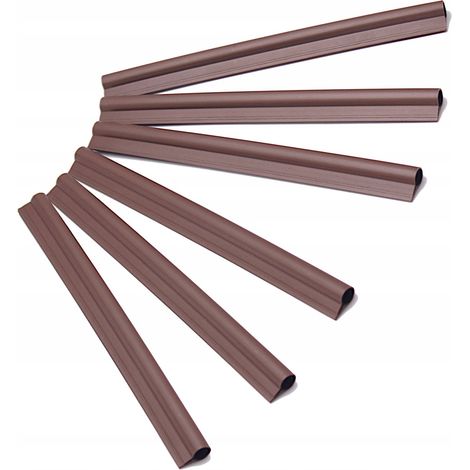 KADAX Nastro per recinzione Clip per pannelli Marrone 6 pz.