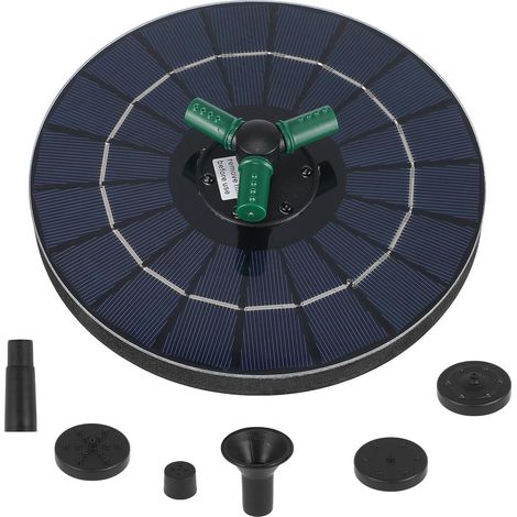 Pompe Solaire pour Fontaine Flottante 18 Cm 4w Lumières RGB Fontaine à Eau de Jardin et Bain d'oiseaux à Énergie Solaire Décor de Bassin D'agrément