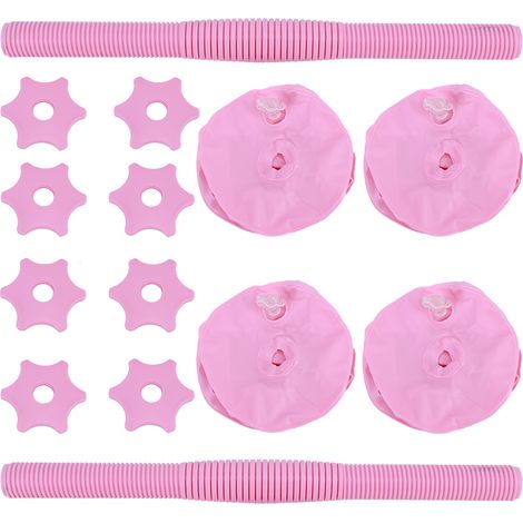 Haltères à eau 6KG rose - Matériel de fitness et entraînement des bras (1/5)