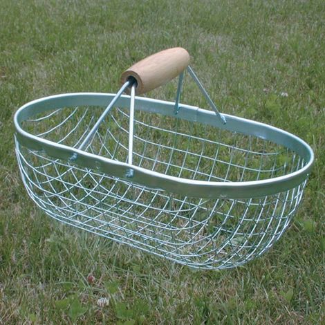 Panier de récolte galvanisé 7l – Léger et résistant à la corrosion – Capacité idéale pour fruits et légumes – Dimensions 33 x 20 x 24 cm – Masy (1/2)