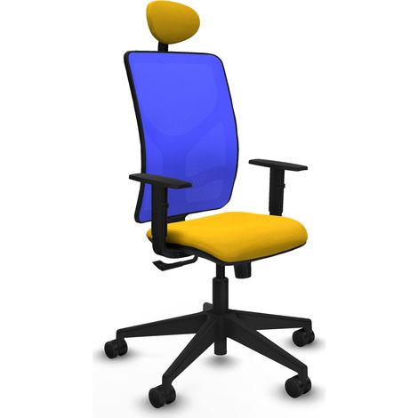 Silla de Oficina con Cabecero Motilla Piqueras y Crespo 1D066N1 Amarillo