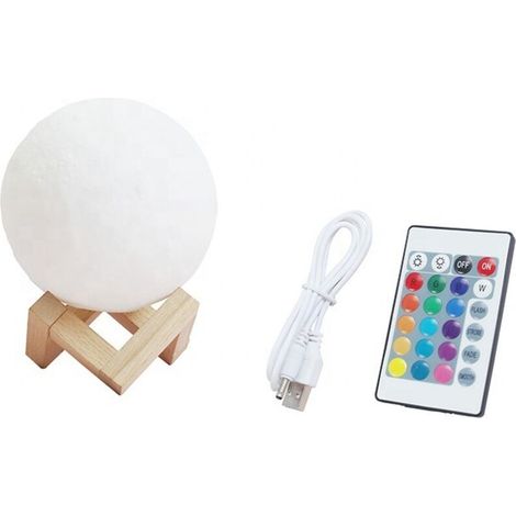 Lampe Led en forme de galaxie et de lune imprimée en 3D, modèle créatif, luminaire décoratif d'intérieur, idéal pour une chambre (1/5)