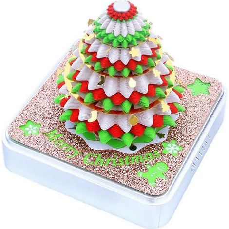 Festival Gift Creative Desktop Ornament Festival Tree 3D Paper Carving (1/5)