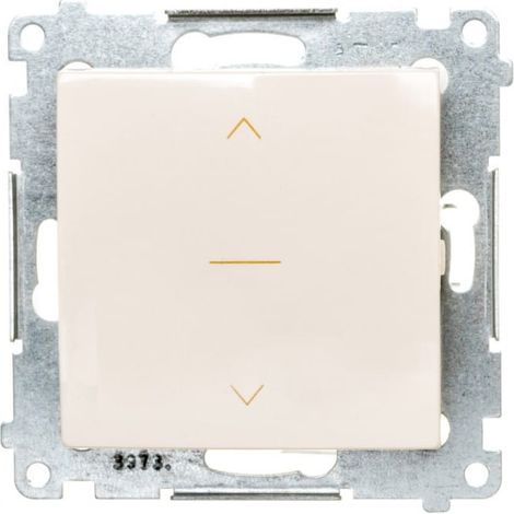 Simon 54 Premium Drei-Positionen-Rollladenschalter 1-0-2, Schnellverbinder, cremefarben DZW1K.01/41