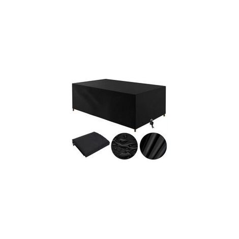 Copertura impermeabile per tavolo da giardino in Oxford 210D (210 x 110 x 70 cm), rettangolare, antivento e resistente ai raggi UV. (1/5)