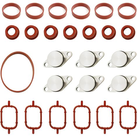 6 x 33mm Kit de suppression clapets d'admission M57 M57N M57TU M57TUD25 11612245439 pour E39 E60 E61 E46 E38 E53, joint bouchon collecteur admission M57 (6x33)