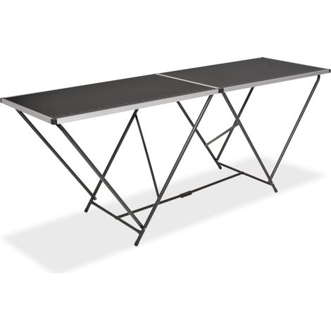 Folding Pasting Table MDF and Aluminium 200x60x78 cm vidaXL