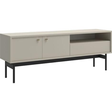 Selsey OLAR- Mobile TV con 2 ante e cassetto - 154 cm - greige