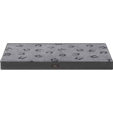 Panier pour chiens coussin pour animaux mousse alvéolée avec poignée déhoussable utilisable des 2 côtés hydrofuge taille m 76 x 51 x 8 cm gris tourterelle (1/2)