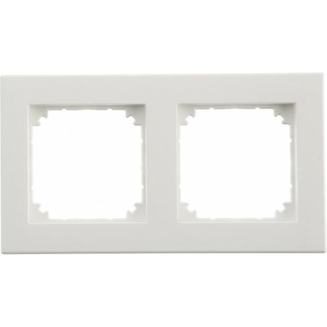 MERTEN M-PLAN II 488219 DOUILLE CADRE POUR 2 PRISES CHASSE DESIGN BLANC POLAIRE
