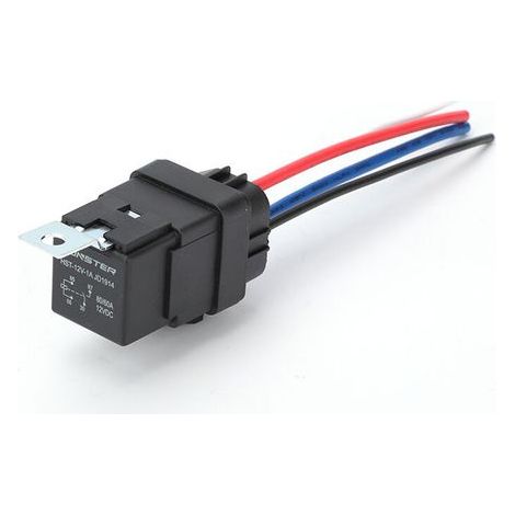 Relais étanche 80A, relais automobile intégré étanche à 4 broches, 4 broches/5 broches, pour une utilisation avec climatisation et phares modifiés, 12V/24V, 80A-12V, verrouillage à bobine unique à 5 b (1/4)