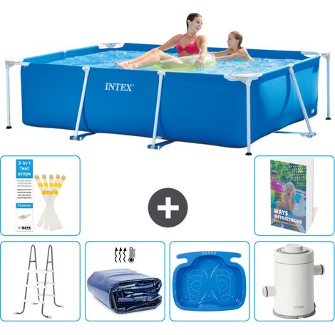 Intex Piscina con estructura Rectangular - 220x150x60 cm - 7-piezas  S144