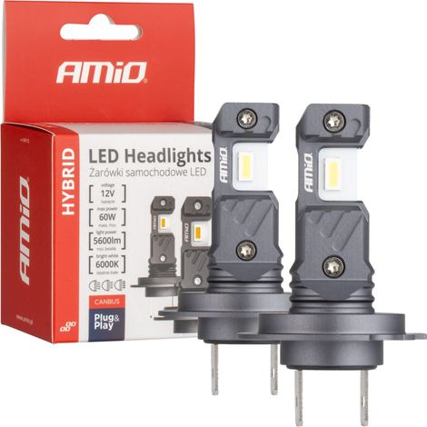 Bombillas LED para coche serie híbrida H7 H18 6000K Canbus 60W amio-04115 (1/5)